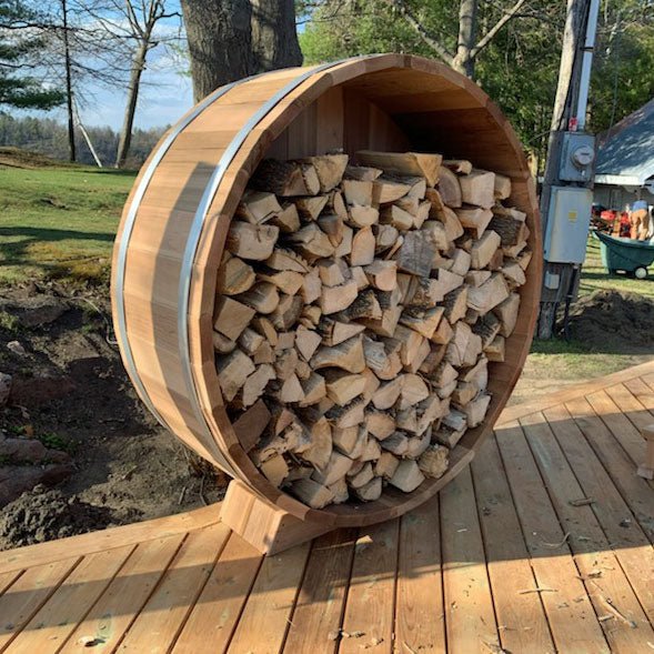 5' Clear Cedar Firewood Storage - Majestic Patio