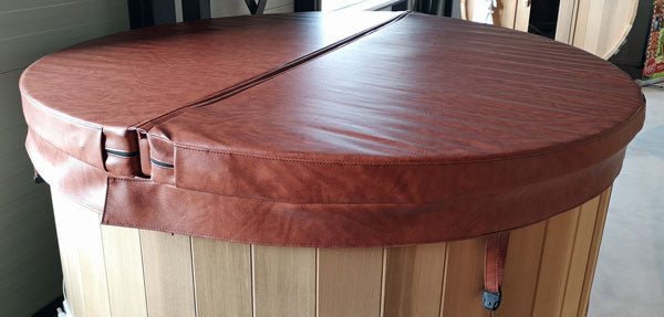 5' Hot Tub Cover - Teak - Majestic Patio