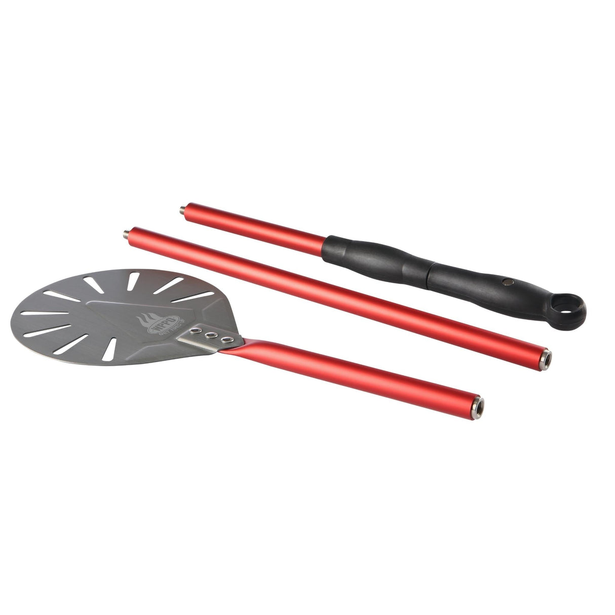 7" Round Pro Pizza Peel w/Break Down Handle - Majestic Patio