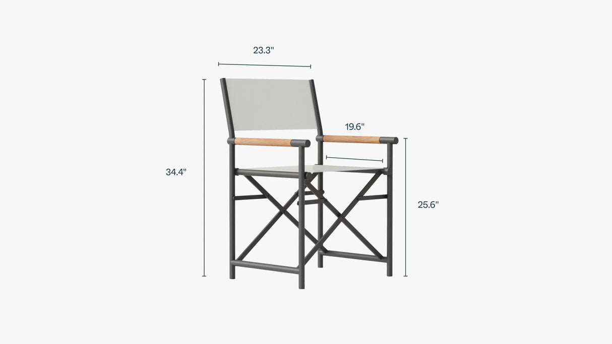 8 Seat Aluminum Dining - 5 Director's Chairs, Bench - Majestic Patio