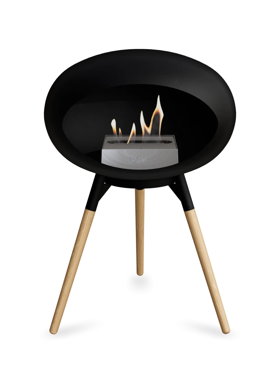 Le Feu - Dome Black Ground Wood Low - Fireplace - Majestic Patio