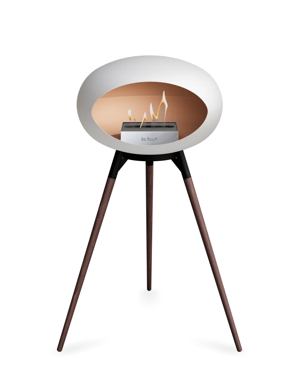 Le Feu - Dome White Ground Wood High - Fireplace - Majestic Patio