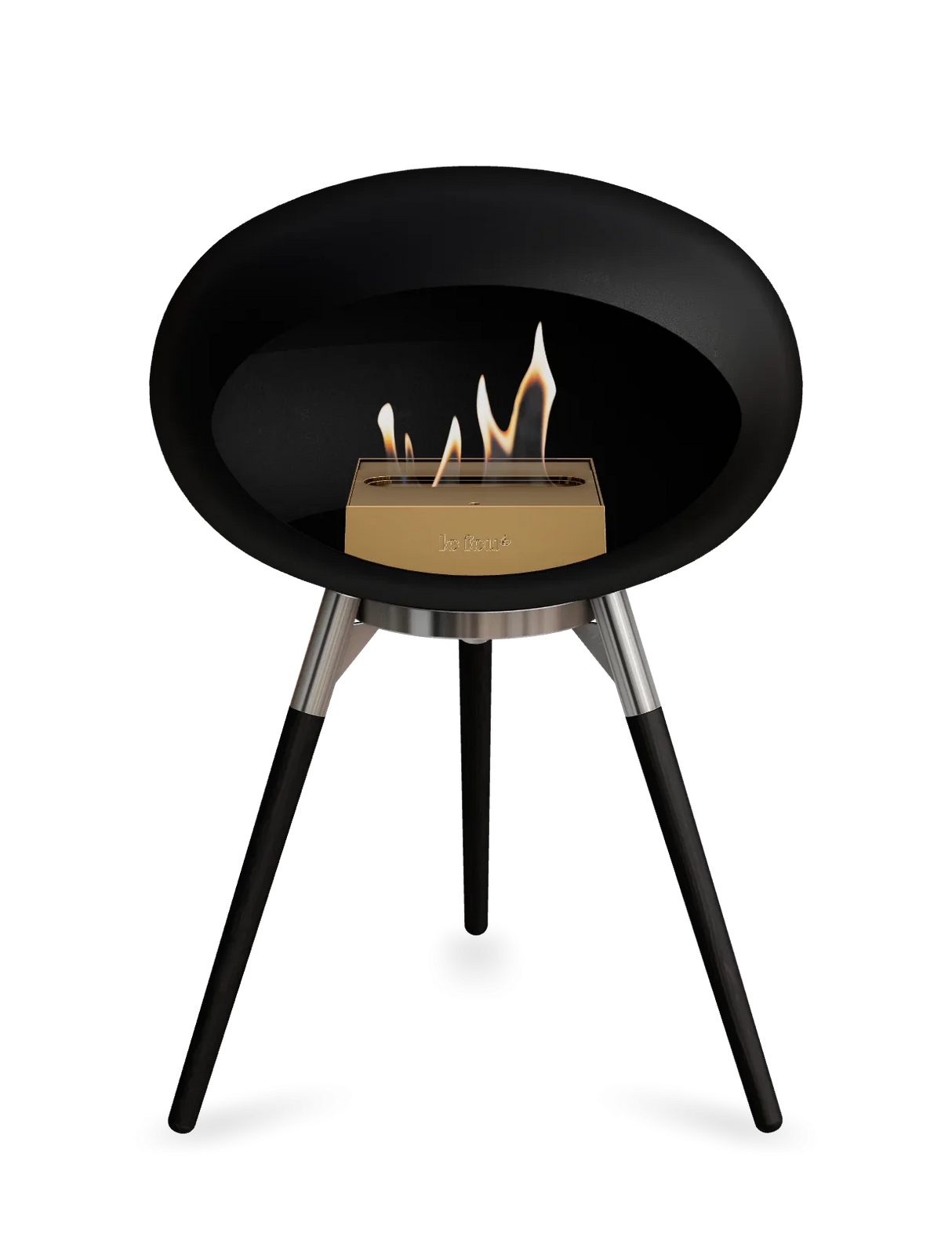 Le Feu - Dome Black Ground Wood Low - Fireplace - Majestic Patio