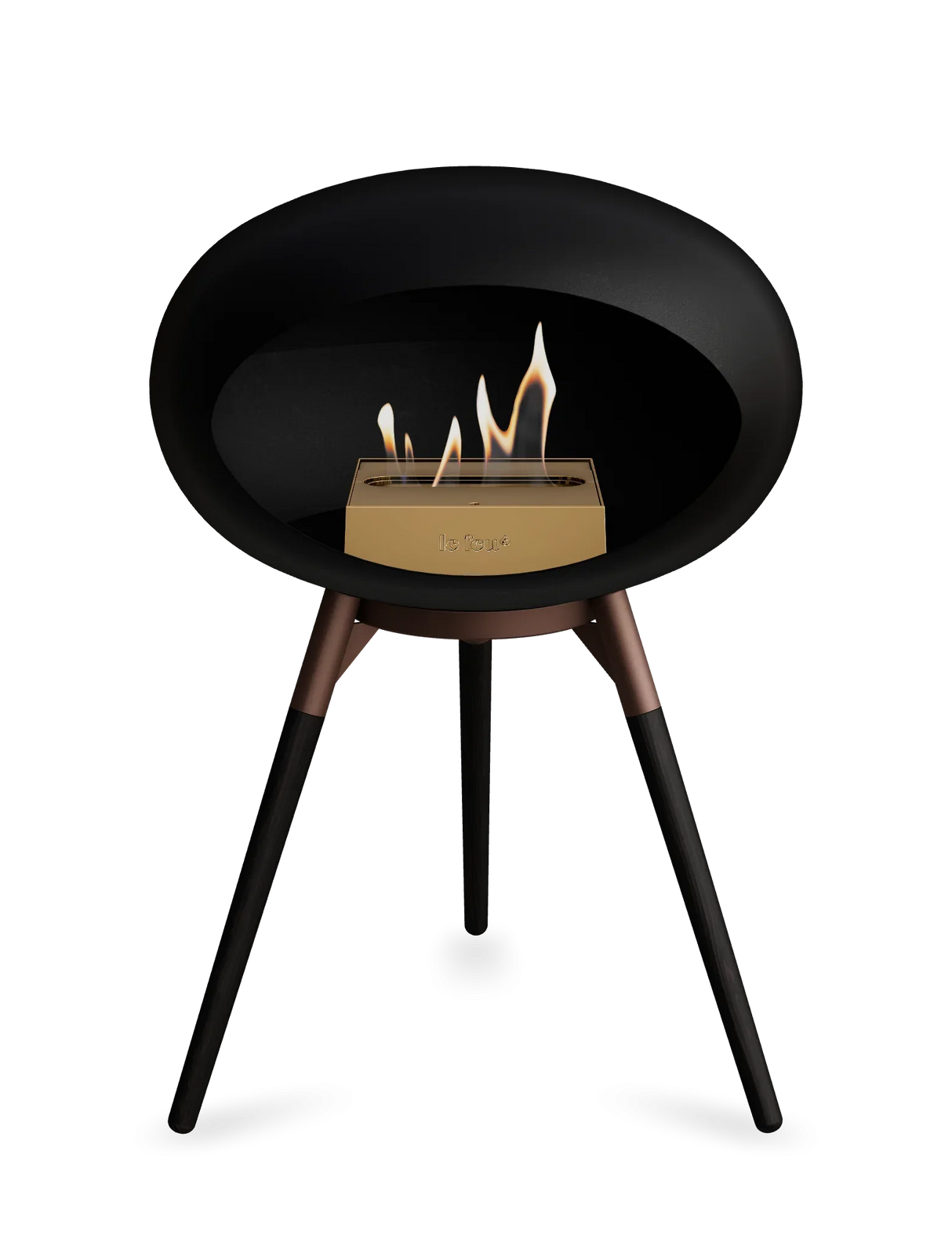 Le Feu - Dome Black Ground Wood Low - Fireplace - Majestic Patio