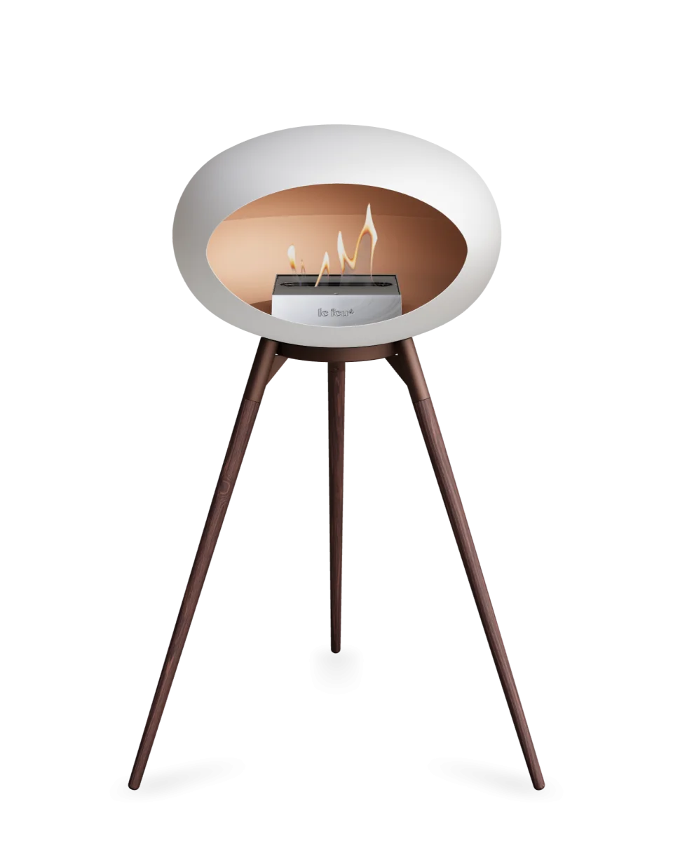 Le Feu - Dome White Ground Wood High - Fireplace - Majestic Patio