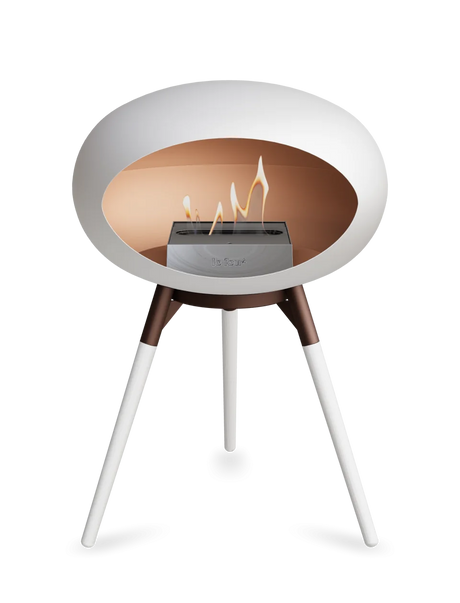 Le Feu - Dome White Ground Wood Low - Fireplace - Majestic Patio