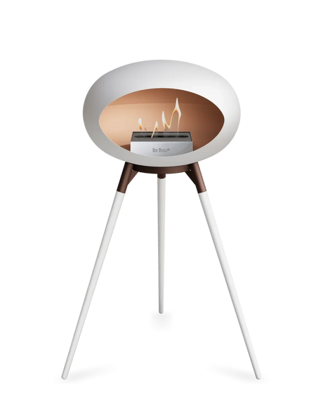 Le Feu - Dome White Ground Wood High - Fireplace - Majestic Patio