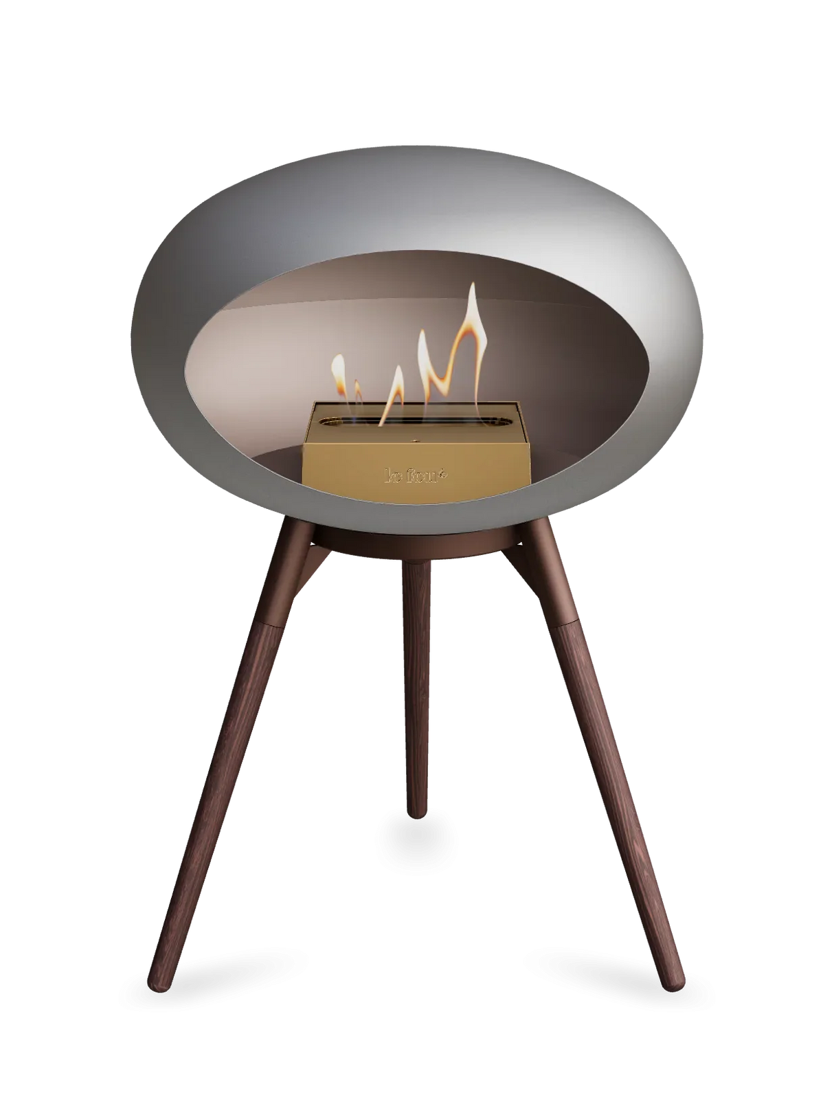 Le Feu - Dome Nickel Ground Wood Low - Fireplace - Majestic Patio