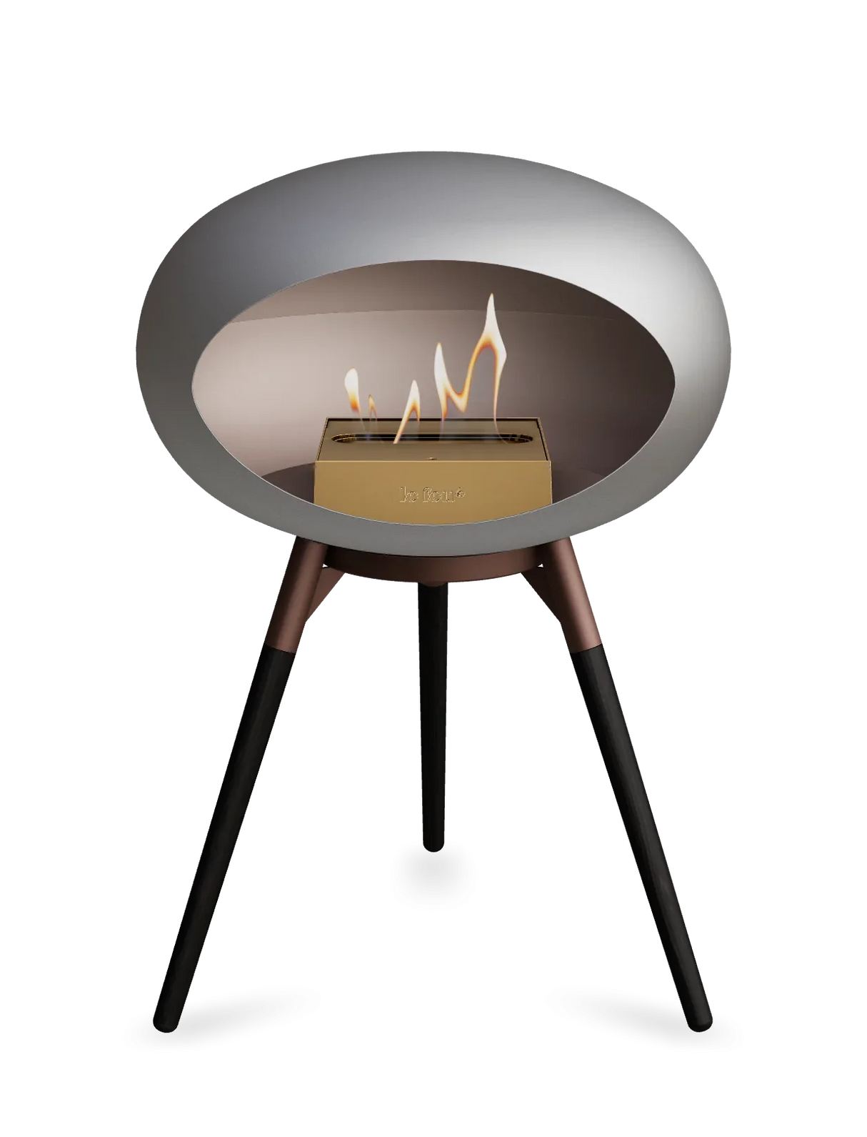 Le Feu - Dome Nickel Ground Wood Low - Fireplace - Majestic Patio