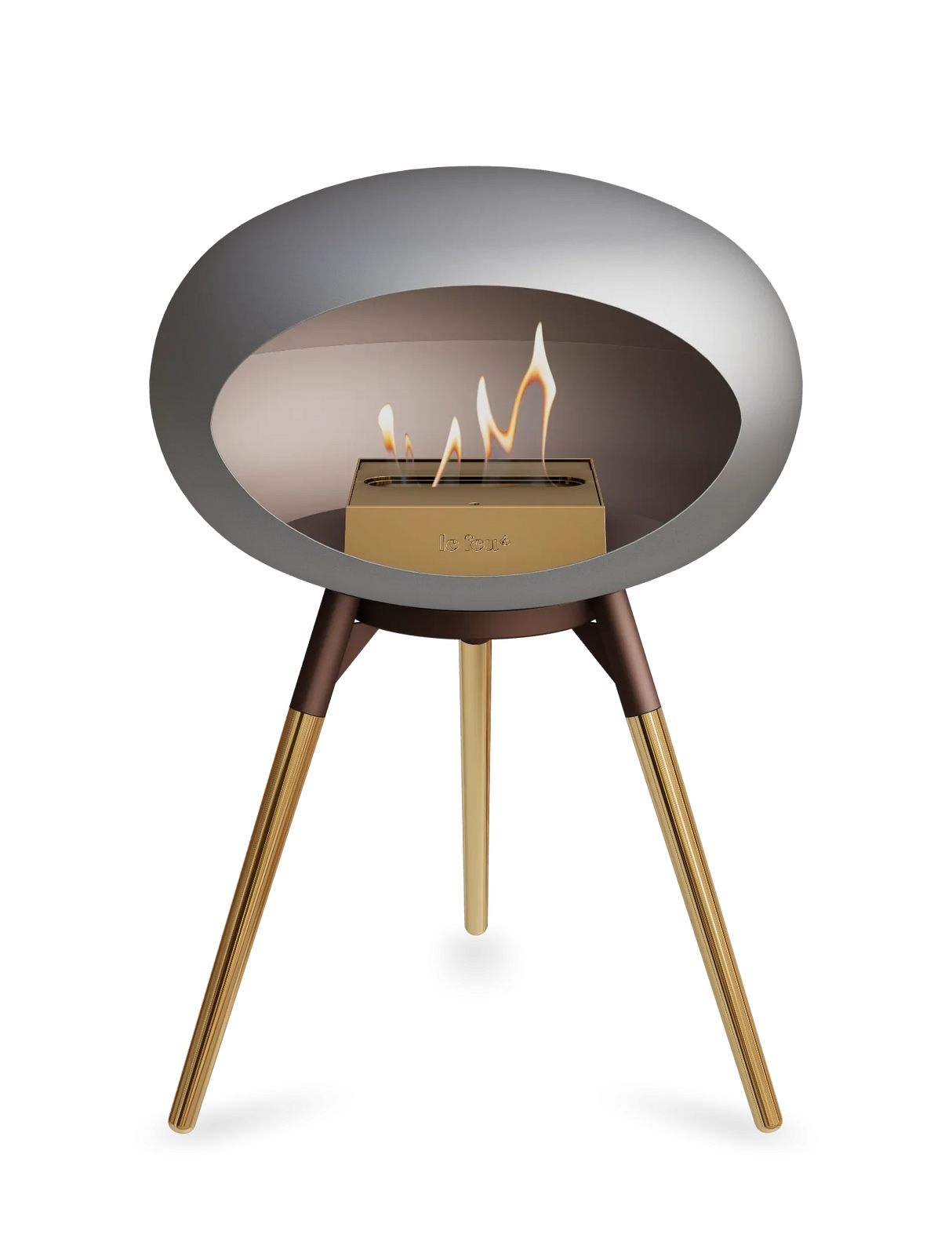 Le Feu - Dome Nickel Ground Wood Low - Fireplace - Majestic Patio