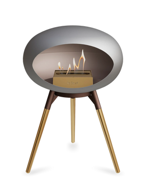 Le Feu - Dome Nickel Ground Wood Low - Fireplace - Majestic Patio