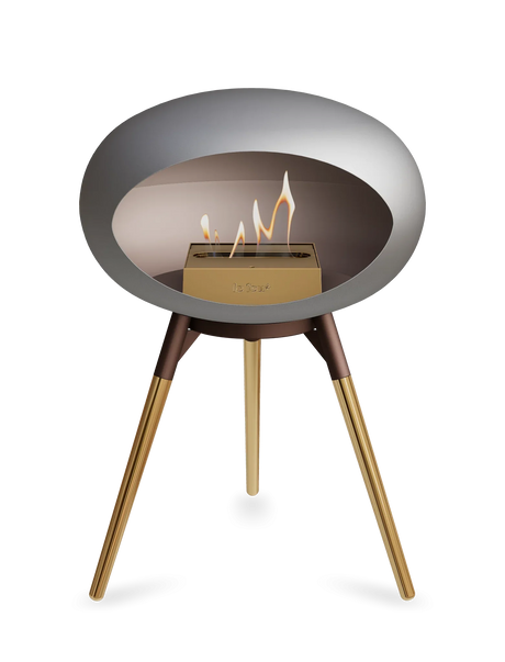 Le Feu - Dome Nickel Ground Wood Low - Fireplace - Majestic Patio