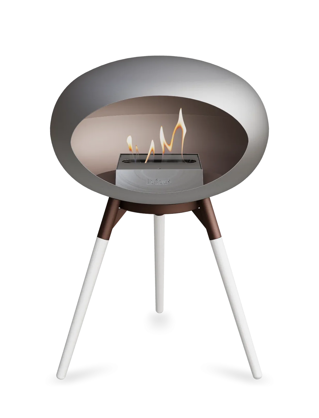 Le Feu - Dome Nickel Ground Wood Low - Fireplace - Majestic Patio