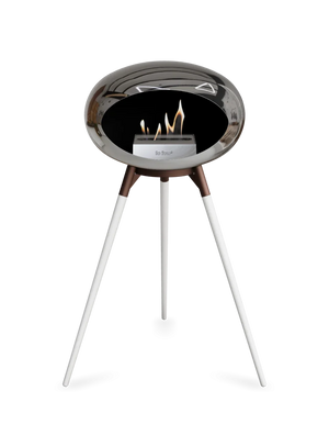 Le Feu - Dome Chromed Silver Ground Wood High - Fireplace - Majestic Patio