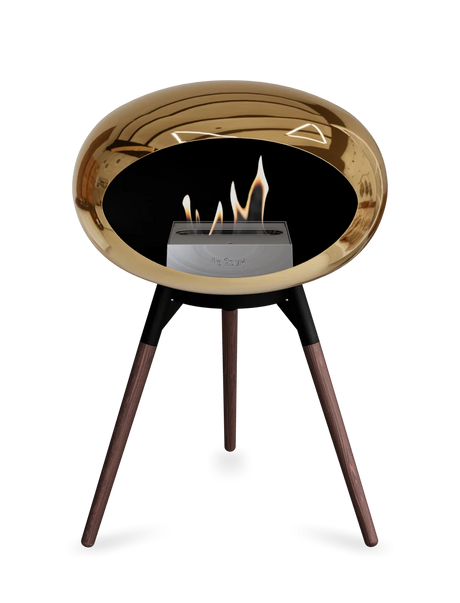 Le Feu - Dome Chromed Rose Gold Ground Wood Low - Fireplace - Majestic Patio