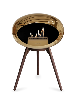 Le Feu - Dome Chromed Rose Gold Ground Wood Low - Fireplace - Majestic Patio