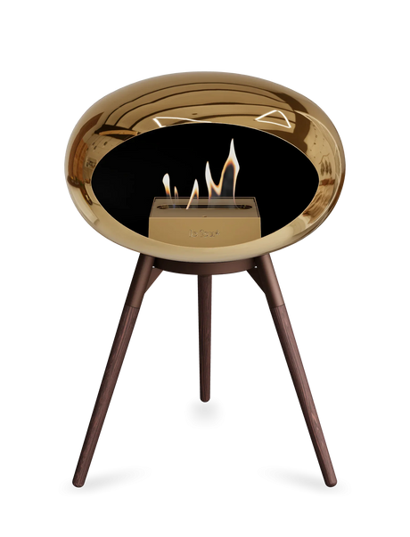 Le Feu - Dome Chromed Rose Gold Ground Wood Low - Fireplace - Majestic Patio