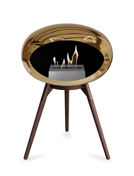 Le Feu - Dome Chromed Rose Gold Ground Wood Low - Fireplace - Majestic Patio