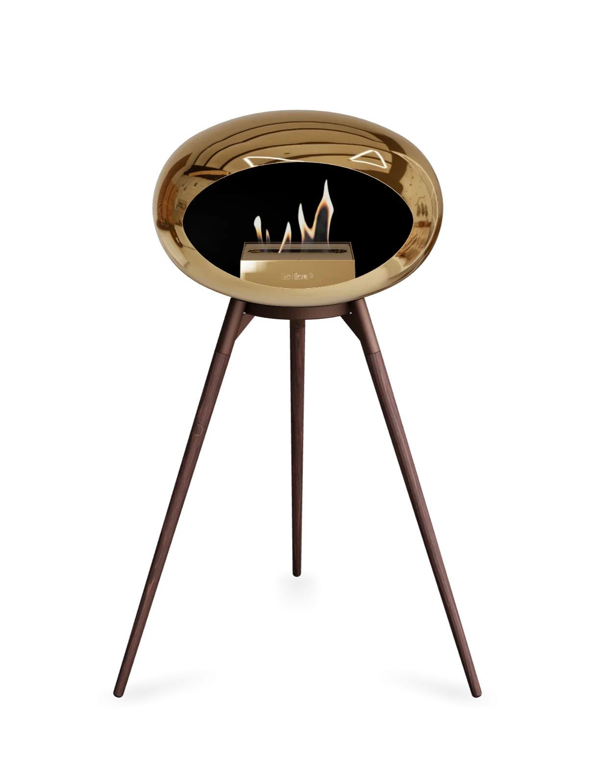 Le Feu - Dome Chromed Rose Gold Ground Wood High - Fireplace - Majestic Patio