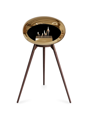 Le Feu - Dome Chromed Rose Gold Ground Wood High - Fireplace - Majestic Patio