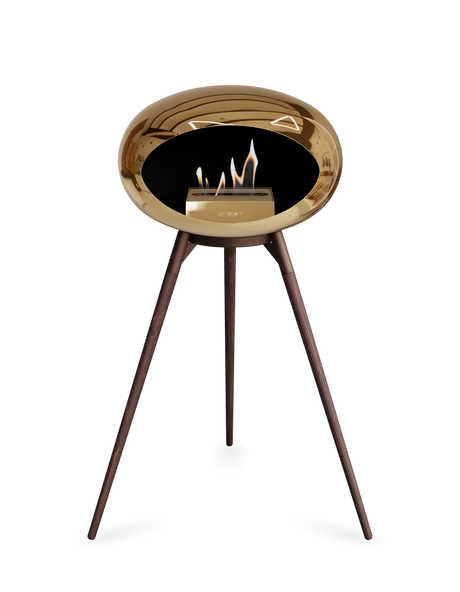 Le Feu - Dome Chromed Rose Gold Ground Wood High - Fireplace - Majestic Patio