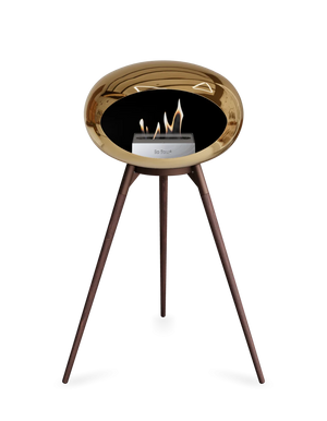 Le Feu - Dome Chromed Rose Gold Ground Wood High - Fireplace - Majestic Patio