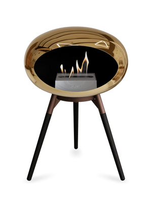 Le Feu - Dome Chromed Rose Gold Ground Wood Low - Fireplace - Majestic Patio