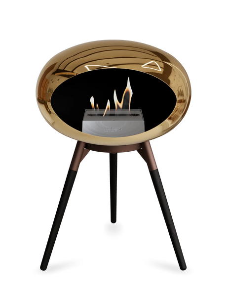 Le Feu - Dome Chromed Rose Gold Ground Wood Low - Fireplace - Majestic Patio