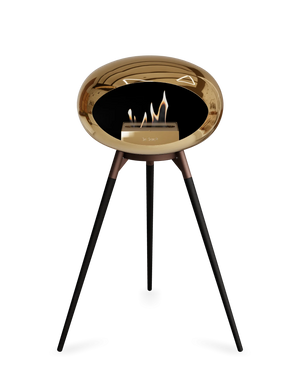 Le Feu - Dome Chromed Rose Gold Ground Wood High - Fireplace - Majestic Patio