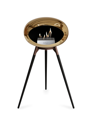 Le Feu - Dome Chromed Rose Gold Ground Wood High - Fireplace - Majestic Patio