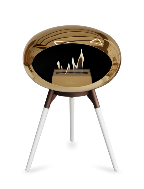 Le Feu - Dome Chromed Rose Gold Ground Wood Low - Fireplace - Majestic Patio