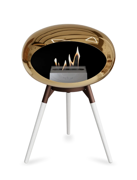 Le Feu - Dome Chromed Rose Gold Ground Wood Low - Fireplace - Majestic Patio