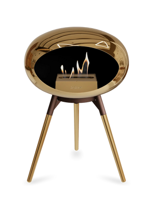 Le Feu - Dome Chromed Rose Gold Ground Wood Low - Fireplace - Majestic Patio