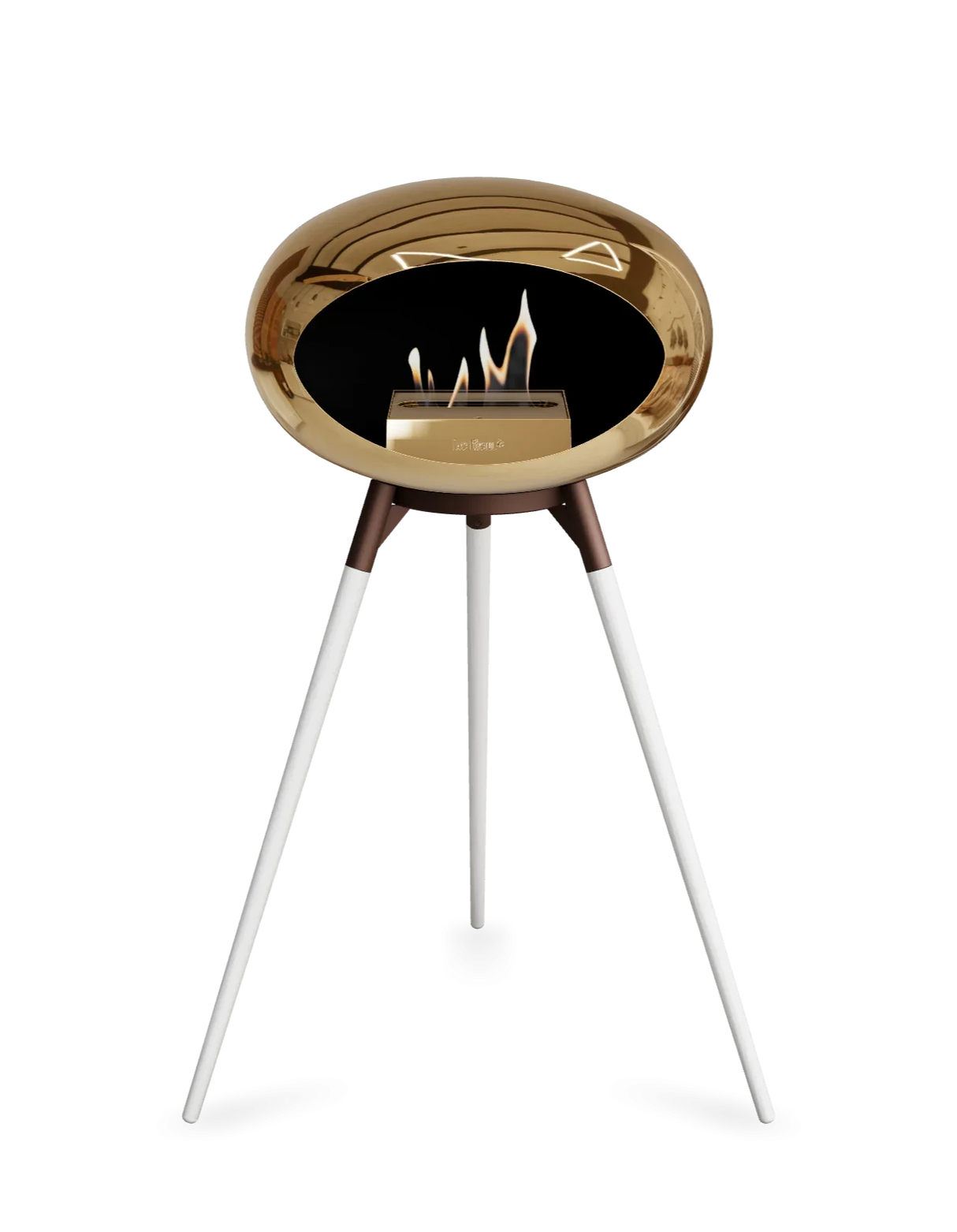 Le Feu - Dome Chromed Rose Gold Ground Wood High - Fireplace - Majestic Patio