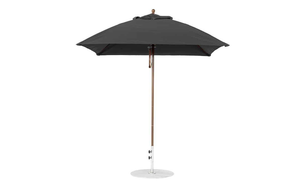 Ledge Loungers Essential Fiberglass Umbrella - 7.5' Square Pulley - Majestic Patio