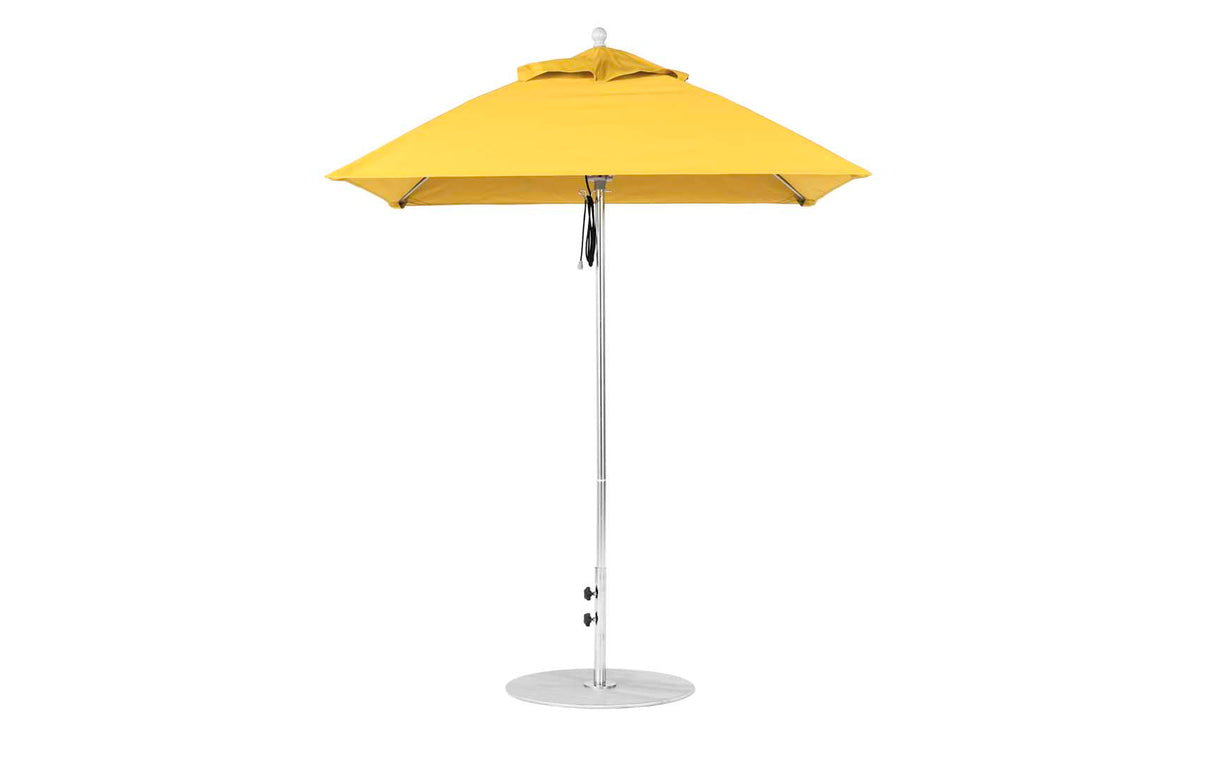 Ledge Loungers Essential Fiberglass Umbrella - 6.5' Square Pulley - Majestic Patio