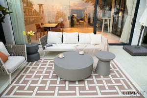 Elementi Rome 40" Round Concrete Coffee Table