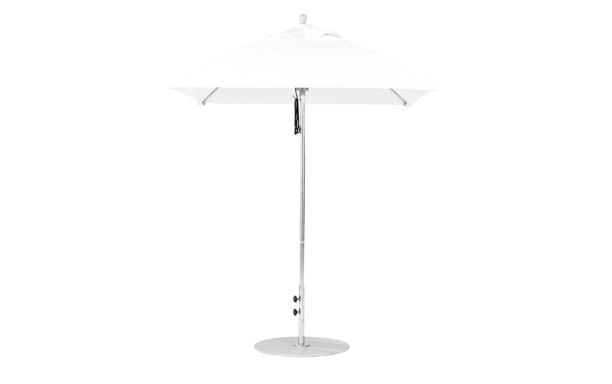 Ledge Loungers Essential Fiberglass Umbrella - 6.5' Square Pulley - Majestic Patio