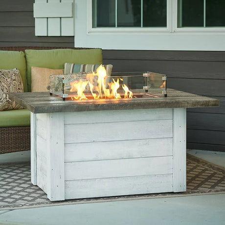 Alcott Rectangular Gas Fire Pit Table - Majestic Patio