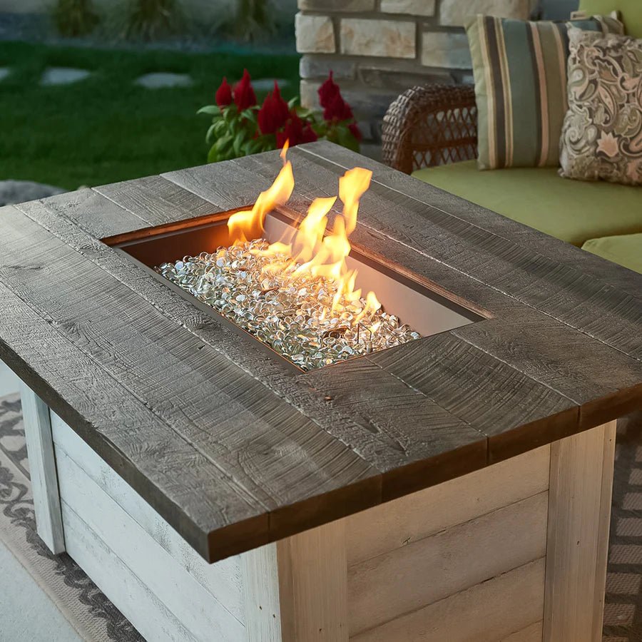 Alcott Rectangular Gas Fire Pit Table - Majestic Patio