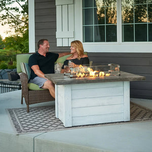 Alcott Rectangular Gas Fire Pit Table - Majestic Patio