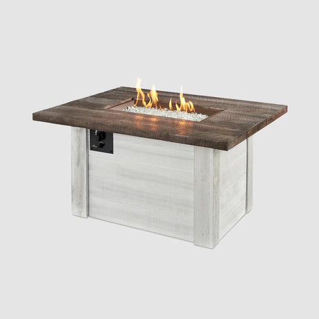 Alcott Rectangular Gas Fire Pit Table - Majestic Patio