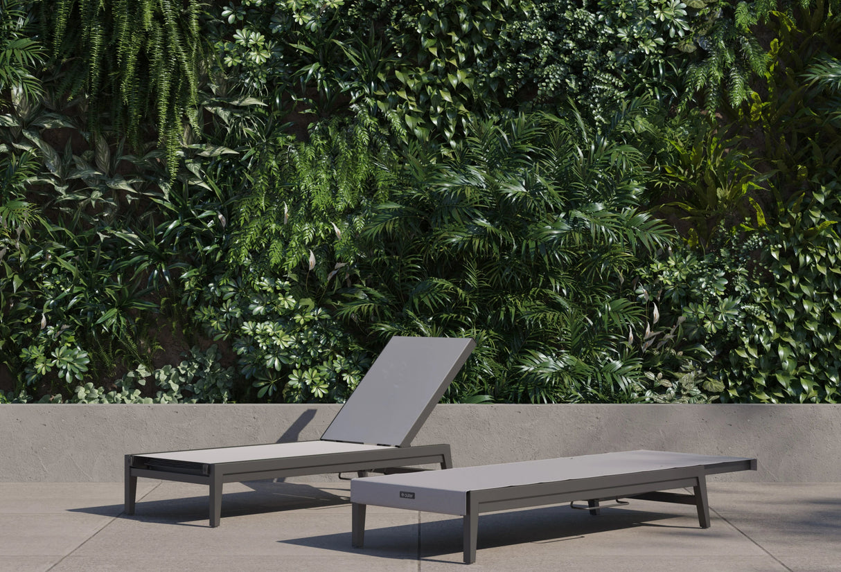 Aluminum Outdoor Infinity Chaise Lounge - Majestic Patio