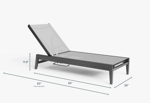 Aluminum Outdoor Infinity Chaise Lounge - Majestic Patio