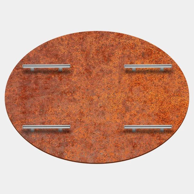 ARTEFLAME 40" CORTEN STEEL FIRE PIT COVER - HEAVY DUTY PROTECTION - Majestic Patio