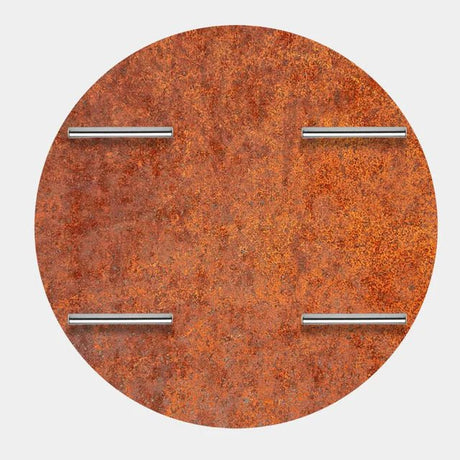 ARTEFLAME 40" CORTEN STEEL FIRE PIT COVER - HEAVY DUTY PROTECTION - Majestic Patio