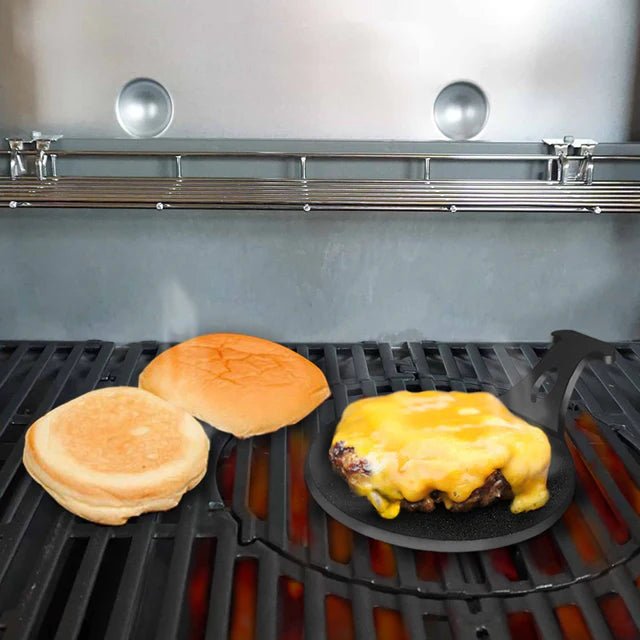 ARTEFLAME 6" BURGER PUCKS - BEST GRIDDLE ACCESSORY FOR JUICY BURGERS (SET OF 2) - Majestic Patio