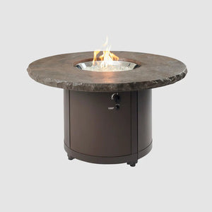 Beacon Round Gas Fire Pit Table - Majestic Patio