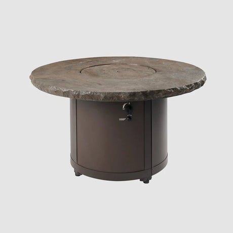 Beacon Round Gas Fire Pit Table - Majestic Patio