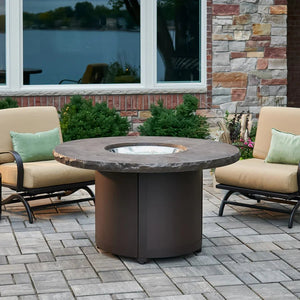 Beacon Round Gas Fire Pit Table - Majestic Patio